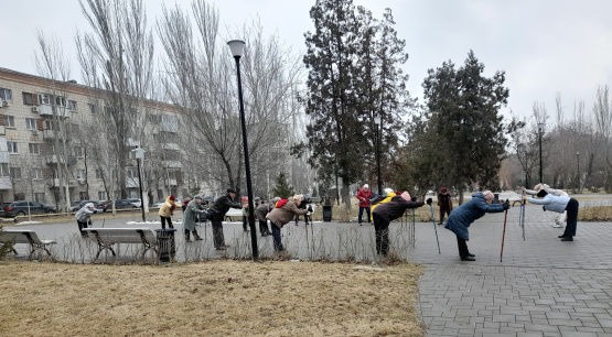 21 марта состоялось групповое оздоровительное занятие в сквере им.8 Марта 