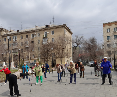 4 апреля состоялось групповое оздоровительное занятие в сквере им.8 Марта