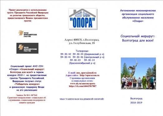 Презентация социального проекта «Социальный маршрут: Волгоград для всех!»